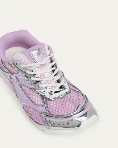 Bottega Veneta Women's Orbit Metallic Net Runner Sneakers | Thumbnail 9