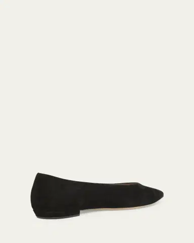 Gianvito Rossi Suede Ballerina Flats | Thumbnail 2