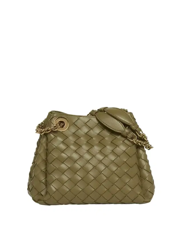Bottega Veneta Small Parachute Leather Shoulder Bag