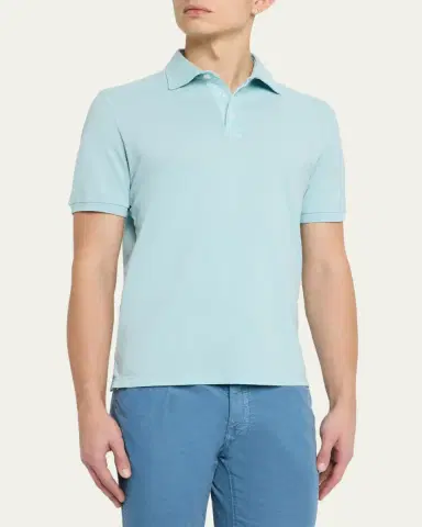 Fedeli Men's Pique Polo Shirt | Thumbnail 4