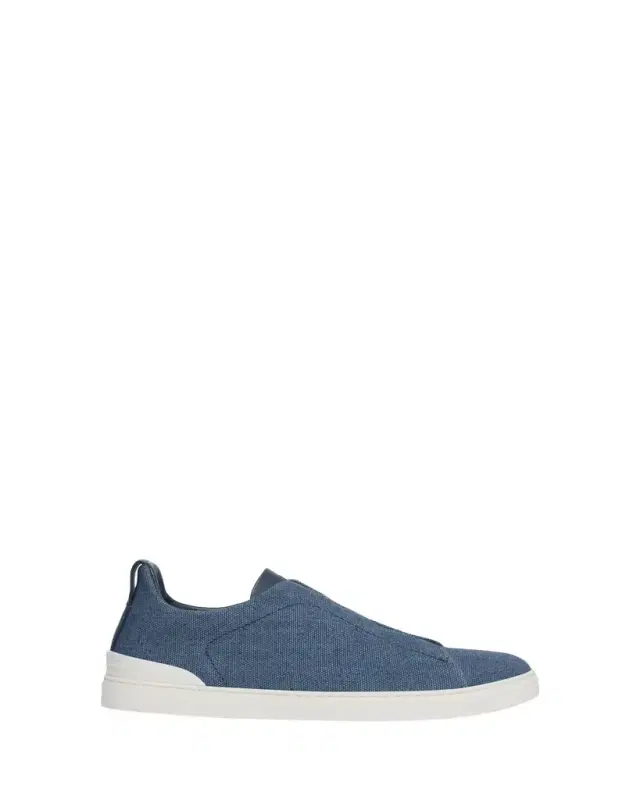 Men's Triple Stitch Linen Slip-On Sneakers