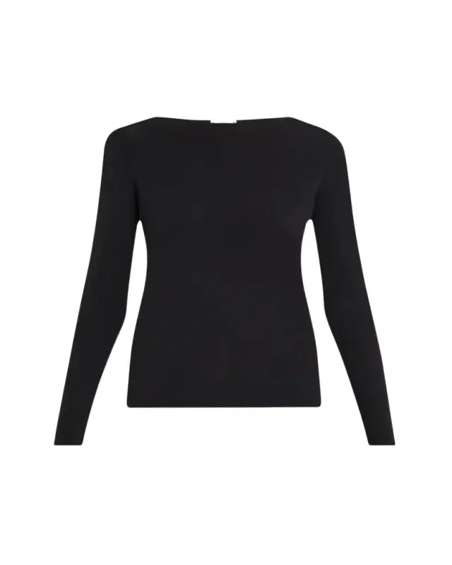 Wolford Pure Bateau-Neck Jersey Top