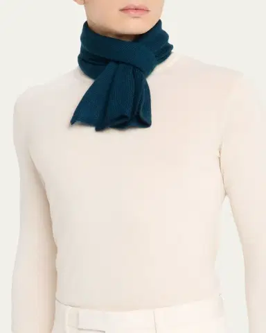 Anderson & Sheppard Men's Muskox Knitted Scarf | Thumbnail 12 Anderson & Sheppard Men's Muskox Knitted Scarf | Thumbnail 12