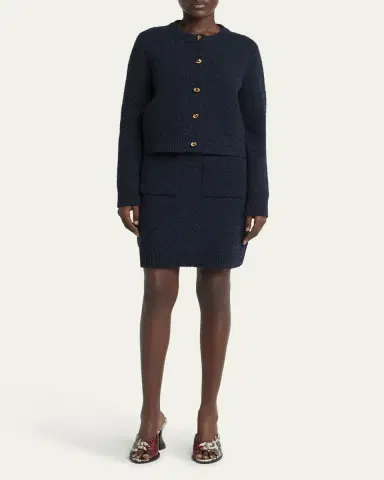 Bottega Veneta Knot-Button Boucle Knit Cardigan | Thumbnail 2