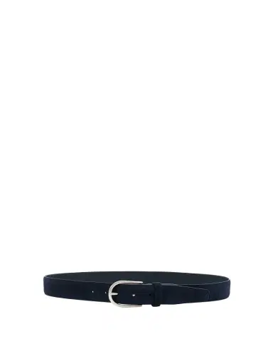 Brioni Men's Suede Round-Buckle Belt | Thumbnail 1