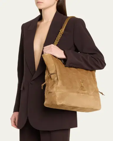 Saint Laurent Jamie 4.3 Medium Drawstring Suede Shoulder Bag | Thumbnail 2