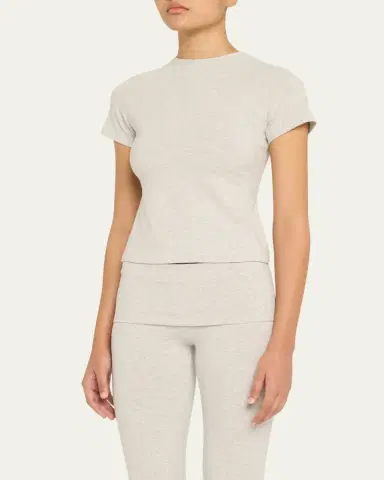 Skims Cotton Jersey Crewneck T-Shirt | Thumbnail 6