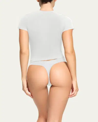 Skims Cotton Jersey Crewneck T-Shirt | Thumbnail 9