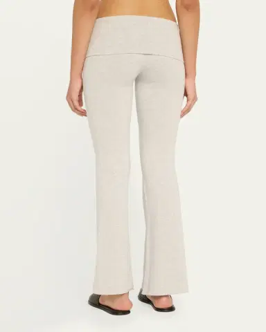 SKIMS Cotton Jersey Foldover Flare-Leg Pants | Thumbnail 3