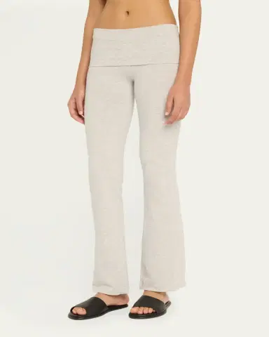 SKIMS Cotton Jersey Foldover Flare-Leg Pants | Thumbnail 4