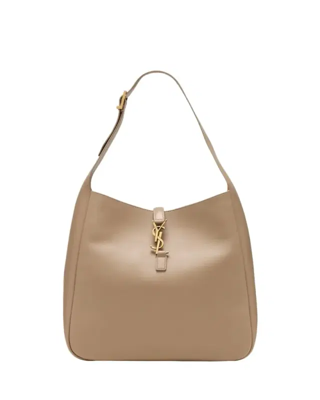 Le 5 A 7 Large Shoulder Bucket Bag in Smooth Leather