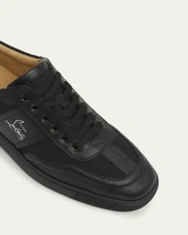 Christian Louboutin Men's Retero Canvas and Leather Low-Top Sneakers | Thumbnail 3 Christian Louboutin Men's Retero Canvas and Leather Low-Top Sneakers | Thumbnail 3