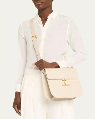 Tom Ford Tara Medium Crossbody in Grained Leather with Leather Strap | Thumbnail 6