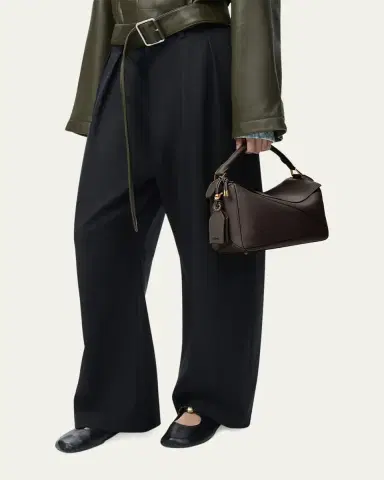 LOEWE Puzzle Elevated Small Top-Handle Bag in Leather | Thumbnail 9