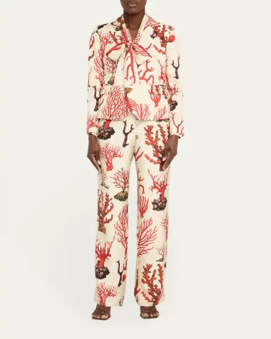 Libertine Venetian Coral Single-Breasted Short Jacket | Thumbnail 2 Libertine Venetian Coral Single-Breasted Short Jacket | Thumbnail 2