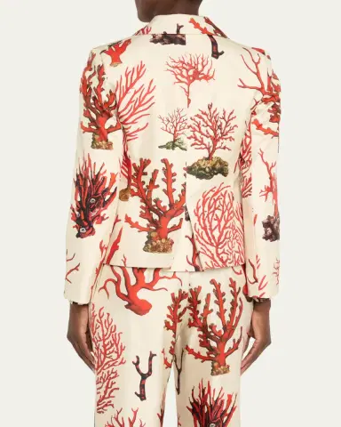 Libertine Venetian Coral Single-Breasted Short Jacket | Thumbnail 3 Libertine Venetian Coral Single-Breasted Short Jacket | Thumbnail 3