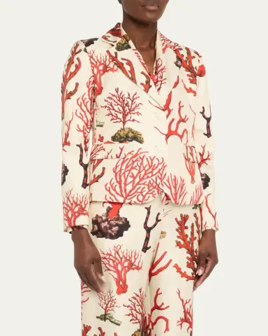Libertine Venetian Coral Single-Breasted Short Jacket | Thumbnail 4 Libertine Venetian Coral Single-Breasted Short Jacket | Thumbnail 4