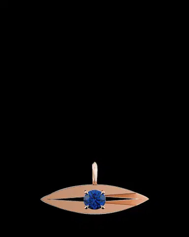 KAMAL Lotus Evil Eye Sapphire Charm | Thumbnail 2