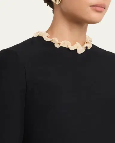 Valentino Garavani Ruffle Silk Crepe Mini Dress | Thumbnail 5 Valentino Garavani Ruffle Silk Crepe Mini Dress | Thumbnail 5