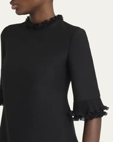 Valentino Garavani Ruffle Silk Crepe Mini Dress | Thumbnail 9 Valentino Garavani Ruffle Silk Crepe Mini Dress | Thumbnail 9