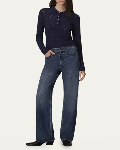 rag & bone Viola Long-Sleeve Polo Top | Thumbnail 2 rag & bone Viola Long-Sleeve Polo Top | Thumbnail 2