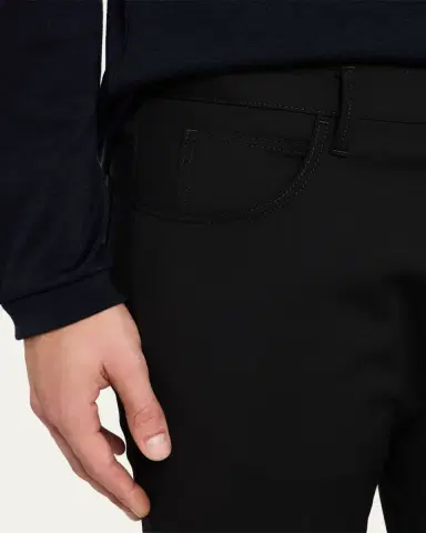 Giorgio Armani Men's Wool Twill 5-Pocket Pants | Thumbnail 5 Giorgio Armani Men's Wool Twill 5-Pocket Pants | Thumbnail 5