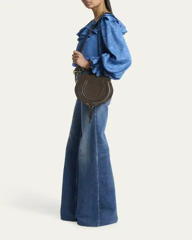 Chloé Marcie Crossbody Bag in Calfskin Suede | Thumbnail 5 Chloé Marcie Crossbody Bag in Calfskin Suede | Thumbnail 5