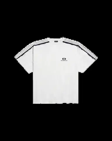 Balenciaga Men's Shoulder-Stripe Jersey T-Shirt | Thumbnail 2