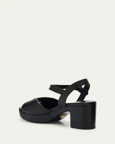 Prada Soft Nappa Ankle Strap Platform Sandals | Thumbnail 4