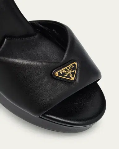 Prada Soft Nappa Ankle Strap Platform Sandals | Thumbnail 5