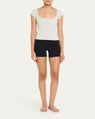 Skims Scoop-Neck Cotton Jersey Tee | Thumbnail 2