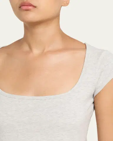 Skims Scoop-Neck Cotton Jersey Tee | Thumbnail 5