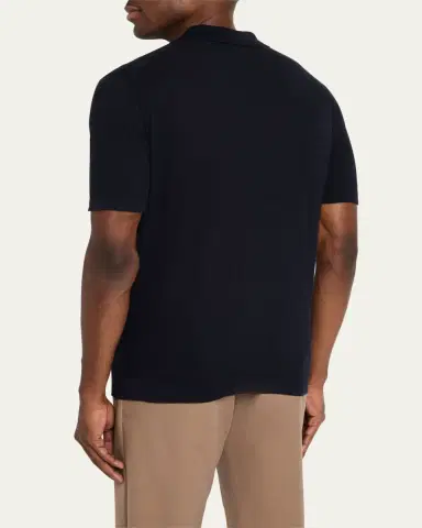 John Smedley Men's Roth Cotton Polo Shirt | Thumbnail 3