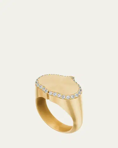 KAMAL Eye Adore Diamond Signet Ring | Thumbnail 5