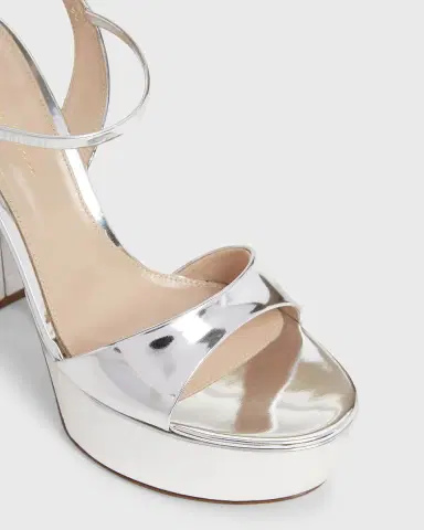 Gianvito Rossi Metallic Ankle-Strap Platform Sandals | Thumbnail 2
