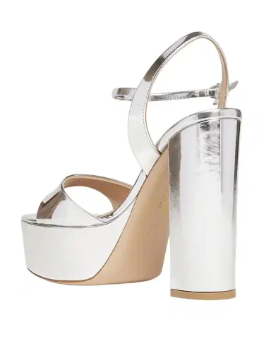 Gianvito Rossi Metallic Ankle-Strap Platform Sandals | Thumbnail 1