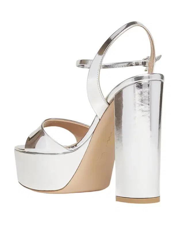 Gianvito Rossi Metallic Ankle-Strap Platform Sandals