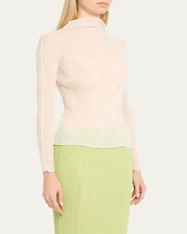 Issey Miyake Chiffon Twist Bk Wt 56 Top | Thumbnail 4 Issey Miyake Chiffon Twist Bk Wt 56 Top | Thumbnail 4