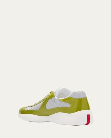 Prada Men's America's Cup Patent Leather Sneakers | Thumbnail 9 Prada Men's America's Cup Patent Leather Sneakers | Thumbnail 9