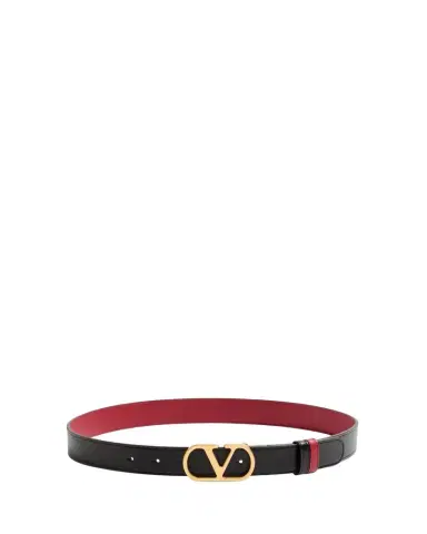 Valentino Garavani VLogo Signature Reversible Leather Belt, 30mm | Thumbnail 1