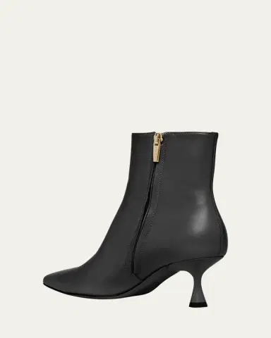 Gianvito Rossi Calfskin Zip Ankle Booties | Thumbnail 2