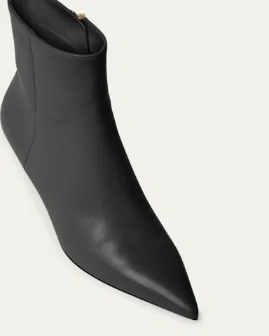 Gianvito Rossi Calfskin Zip Ankle Booties | Thumbnail 3