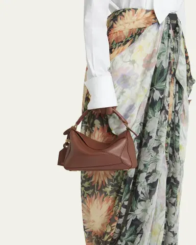 LOEWE Puzzle Elevated Small Top-Handle Bag in Leather | Thumbnail 2