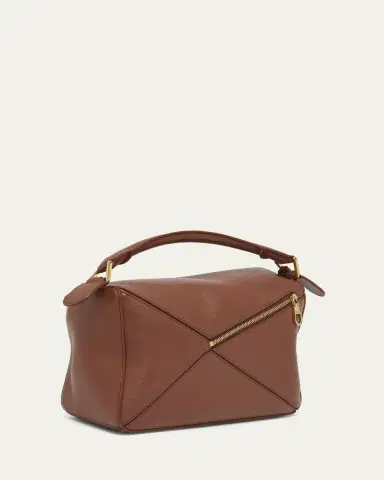 LOEWE Puzzle Elevated Small Top-Handle Bag in Leather | Thumbnail 3