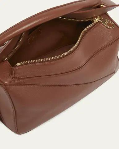 LOEWE Puzzle Elevated Small Top-Handle Bag in Leather | Thumbnail 4