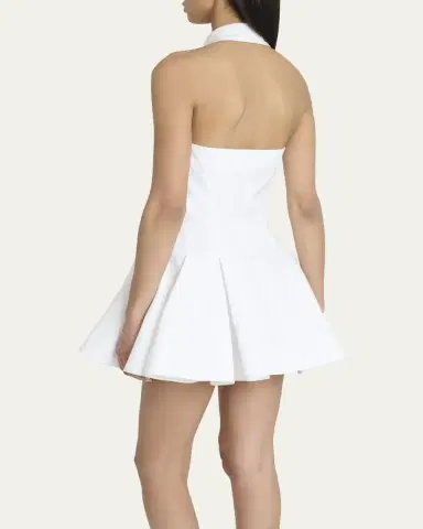 Balmain Halter Popeline Fit-&-Flare Mini Shirtdress | Thumbnail 3 Balmain Halter Popeline Fit-&-Flare Mini Shirtdress | Thumbnail 3