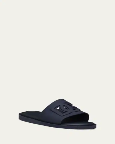 Dolce & Gabbana Men's Rubber Beachwear Pool Slides | Thumbnail 2 Dolce & Gabbana Men's Rubber Beachwear Pool Slides | Thumbnail 2