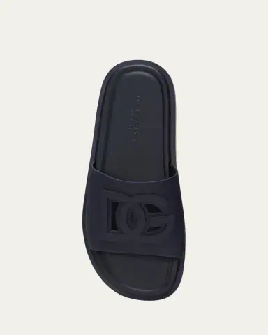 Dolce & Gabbana Men's Rubber Beachwear Pool Slides | Thumbnail 3 Dolce & Gabbana Men's Rubber Beachwear Pool Slides | Thumbnail 3