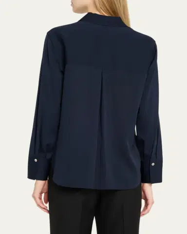 Vince Classic Button-Front Blouse | Thumbnail 11