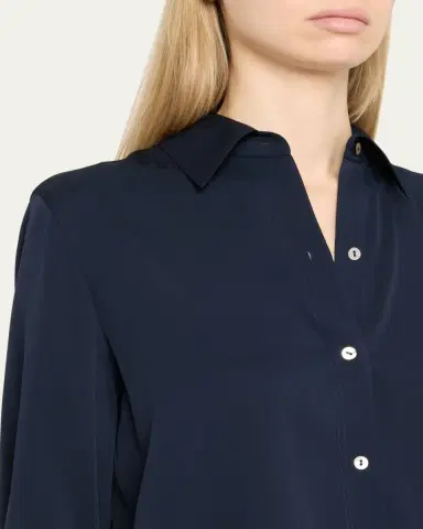 Vince Classic Button-Front Blouse | Thumbnail 13